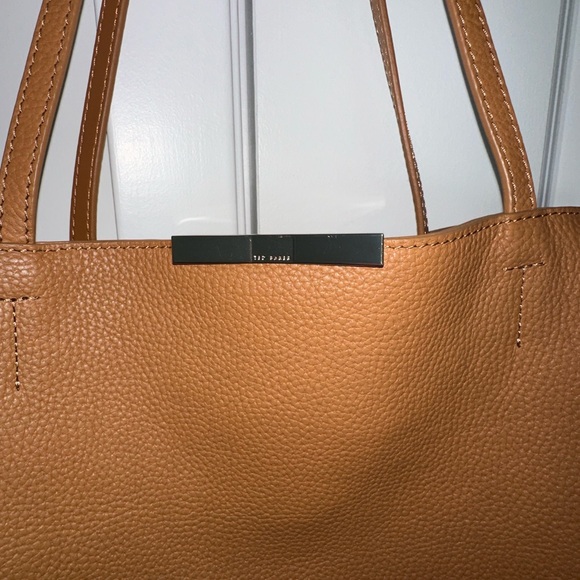 🤎 Ted Baker Clarkia Soft Grain Shopper Tote | Tan Pebbled Leather - Picture 5 of 7